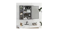 Slickblue Multipurpose Mount Wall Surface Bathroom Storage Cabinet with Mirror