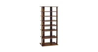 Slickblue 7-Tier Dual 14 Pair Shoe Rack Free Standing Concise Shelves Storage