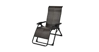 Slickblue Patio Rattan Zero Gravity Lounge Chair