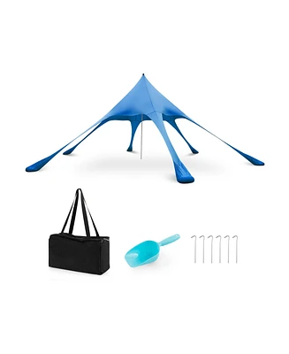 Slickblue 20 x Feet Beach Canopy Tent with UPF50+ Sun Protection and Shovel