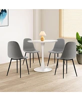 Slickblue 32 Inch Modern Tulip Round Dining Table with Mdf Top-White