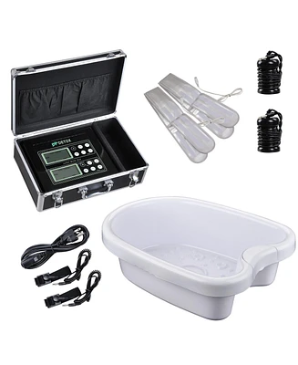 Yescom Ionic Detox Foot Spa Machine Massage Tub Kit with Arrays Far Infrared Belts Home