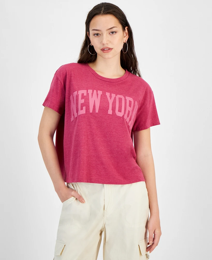 Grayson Threads, The Label Juniors' New York Graphic-Print Tee