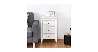 Slickblue Modern Storage End Beside Nightstand with 3 Drawers