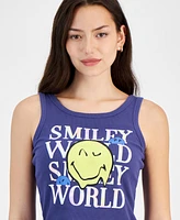 Grayson Threads, The Label Juniors' Smiley World Graphic Tank Top