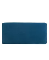 Manhattan Comfort Abigail 42.12" Velvet Upholstered Rubberwood Double Ottoman Bench