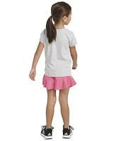 adidas Toddler & Little Girls 2-Pc. Heather Graphic T-Shirt and Skort Set