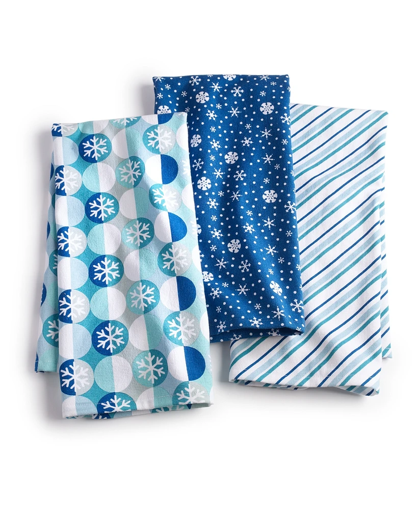 The Cellar S/3 Snowflake Cotton Towels