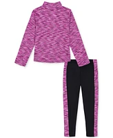 Under Armour Toddler and Little Girl 2-Pc. Quarter-Zip Stretch Twist Pullover & Side-Stripe Leggings