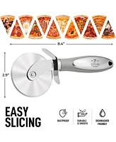 Zulay Kitchen Super Sharp Non-Slip Handle Large Pizza Cutter Wheel