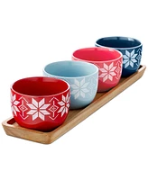 The Cellar Holiday Set of 4 Bowls with Server Tray, Created for Macy's