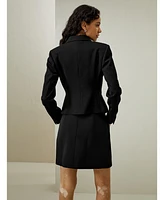 Lilysilk Women's Tailored Double-Breasted Blazer