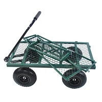 Streamdale Furniture Wagon Cart Garden Cart Trucks Make It Easier To Transport Firewood (Green)