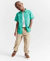 Epic Threads Little Big Boys Heathered Short Sleeve Shirt Core T Shirt Twill Jogger Pants Shoes Created For Macys