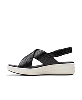 Clarks Women's Drift Sun Slip-On Slingback Wedge Sandals