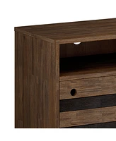 Simpli Home Clarkson Solid Acacia Wood Tv Stand in Rustic Natural Aged Brown For TVs up to 60 inches