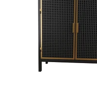 4 Doors Modern Sideboard With 3 Top Drawers, Freestanding Sideboard Storage Cabinet Entryway