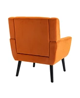 Streamdale Furniture Modern Soft Velvet Material Ergonomics Accent Chair Living Room Chair Bedroom Chair Home Chair