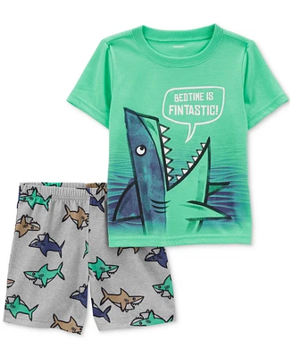 Carter's Toddler Boys Shark Loose-Fit Pajamas, 2 Piece Set