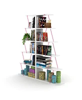 Streamdale Furniture Modern 5 Tier Ladder Bookshelf Organizers