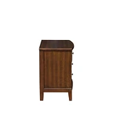 Streamdale Furniture 3-Drawer Nightstand in Dark Cherry Finish