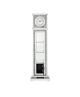 Streamdale Furniture Noralie Grandfather Clock with Led Mirrored & Faux Diamonds