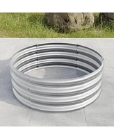 32.0811.4" Tall Round Raised Garden Bed, Metal Raised Beds for Vegetables, Outdoor Garden Raised Planter Box, Backyard Patio Planter Raised Beds