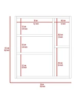 Streamdale Furniture Oman Medicine Cabinet, Three Internal Shelves, Single Door, Two External Shelves