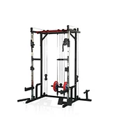 Streamdale Furniture Power Cage with Lat PullDown, Weight Bench, and Rack