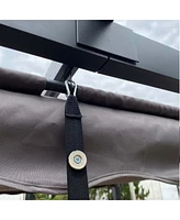 Simplie Fun Outdoor Retractable Pergola Canopy for Gardens 10FT x 13FT Gray