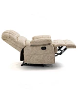 Streamdale Furniture Large Manual Recliner Chair In Fabric For Living Room