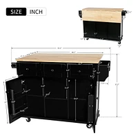 Multifunctional Kitchen Cart with Storage and Wheels
