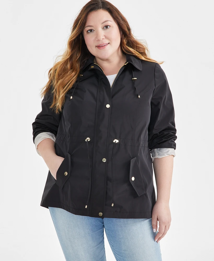 Style & Co Women's Plus Size Hooded Anorak