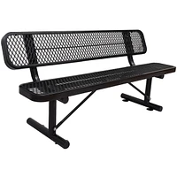 6 Ft. Outdoor Steel Bench With Backrest