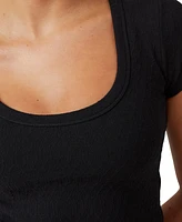 Cotton On Women's Tyla Scoop Neck Short Sleeve Top