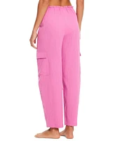 Sanctuary Women's Barrel-Leg Cover-Up Cargo Pants