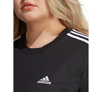 adidas Plus Essentials 3-Stripes Boyfriend T-Shirt Dress