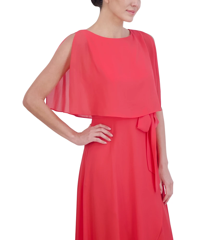 Jessica Howard Petite Split-Sleeve High-Low Maxi Dress