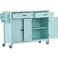 Wood Top Kitchen Island Cart