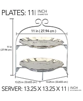 Certified International Silver Coast 2 Tier Rack with 11" Plates