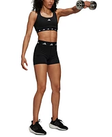 adidas Women's Techfit Elastic-Waist Biker Shorts