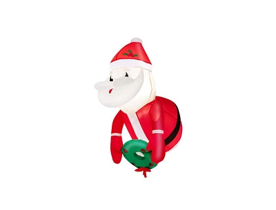 Slickblue 3.3 Feet Lighted Inflatable Santa Claus Broke Out from Window