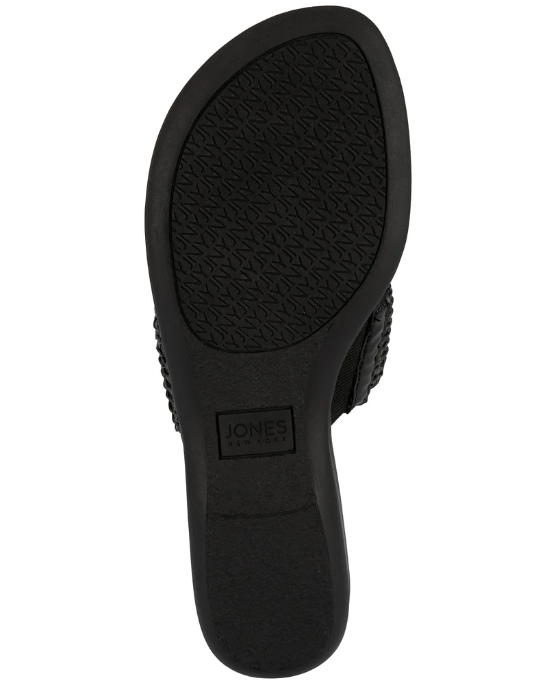 Jones New York Women's Sonal Woven Thong Flat Sandals