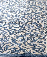 Safavieh Brentwood BNT810 Navy and Creme 6'7" x 6'7" Square Rug