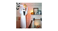 Slickblue 6' Halloween Inflatable Air Blown Ghost with Pumpkin