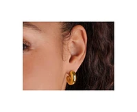 Little Sky Stone Women's 14K Gold Plated Naomi Medium Chunky Hoops