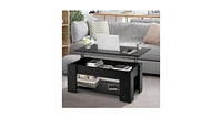 Coffee Table with Lift-up Desktop and Hidden Storage
