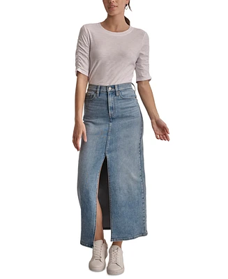 Dkny Jeans Women's Denim Slit-Front Maxi Skirt