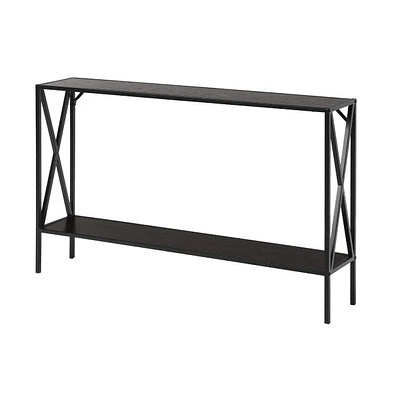 Slickblue 2 Tier Narrow Accent Side Entryway Metal Frame Console Table