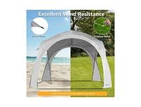 Slickblue 11 x 11 Feet Patio Sun Shade Shelter Canopy Tent Portable Upf 50+ Outdoor Beach-White